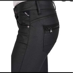 Womens Replay LUZ Slim Skinny Stretch Black Jeans